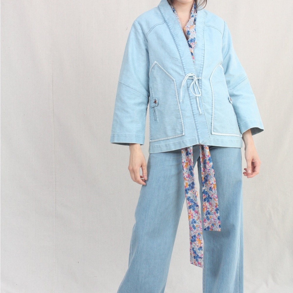 CARON CALLAHAN ORLA JACKET SUN BLEACHED INDIGO - Picture 4 of 8